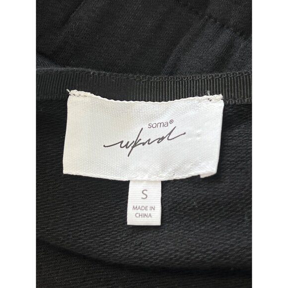 Soma Weekend Softlite Tee Shirt Dress Women S Short Sleeve Drawstring Black Chic - Picture 4 of 7